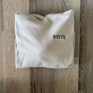 Tan White Fox Hoodie